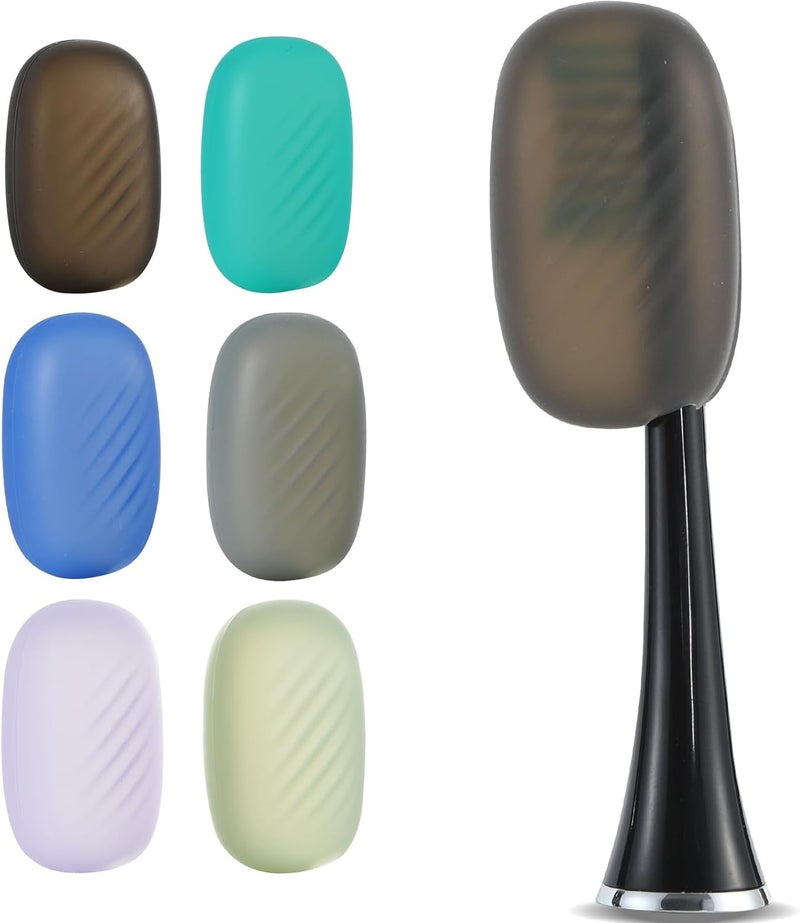 Lapfoon 6 Packs Silicone Toothbrush Covers, Tooth Brush Cover Cap for Electric & Manual Toothbrush Heads - Image 1